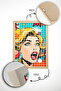 One Piece Real Raw Wooden Framed Popart Square Striped Painting - Model 29 - 3