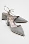 Women's Stone Heeled Shoes Platinum Sim