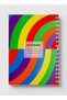 Spiral Notebook with Front and Back Hard Covers Featuring Abstract Colored Connected Shapes Design - 5