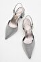 Women's Stone Heeled Shoes Platinum Sim - 5