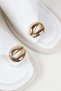 Women's Black Gold Buckle Detailed Daily Sandals - 2