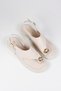 Women's Black Gold Buckle Detailed Daily Sandals