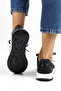Black Women's Mesh Detailed Sneaker Shoes Casual - with Color Options - 8