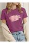Women's Printed T-Shirt - Heart Pattern |   Casual Stylish and Romantic Style - 4