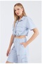 Cargo Model with Lots of Pockets That Will Make You Feel Safari Elastic Parachute Fabric Shirt Shorts Suit - 6
