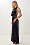 Degaje Collar Satin Surface Dress Lfg0033 Black - 3