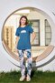 Short Sleeve Stretchy Viscose Fabric Women's Pajama Set - 2