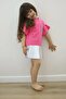Girl's Glittery Pleated Skirt Suit - Pink - 3