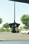 Laser Cut Metal Cat Figured Car Rearview Mirror Ornament - Matte Black - 3
