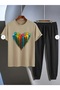 Women / Girl Tracksuit Set with Covered Patiler Print