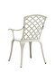 3 Piece Bistro Set Cast Aluminium White - 6