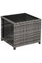 3 Piece Bistro Set with Cushions Poly Rattan Grey - 4