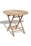 5 Piece Folding Outdoor Dining Set Bamboo - 7