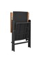 7 Piece Garden Dining Set Black and Brown - 6
