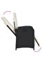5 Piece Garden Dining Set with Cushions Black Poly Rattan - 4