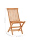 3 Piece Folding Bistro Set Solid Teak Wood - 3
