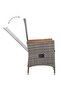 9 Piece Outdoor Dining Set with Cushions Poly Rattan Grey - 7