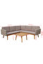 4 Piece Garden Lounge Set with Cushions Poly Rattan Grey - 3