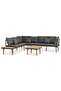 4 Piece Garden Lounge Set with Cushions Solid Acacia Wood