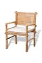 3 Piece Bistro Set with Cushions Bamboo - 6