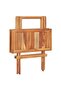3 Piece Folding Bistro Set Solid Teak Wood - 5