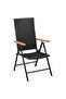 7 Piece Garden Dining Set Black and Brown - 2