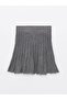 Women's Elastic Waist Plain Knitted Skirt - 7