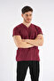 Burgundy Dr.Greys Model Lycra Nurse Doctor Uniform Scrubs Single Top Unisex Bat Sleeve - 6