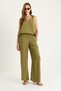 Women's Bitter Coffee V-Neck Strap Blouse Palazzo Pants Bottom-Top Set 3142 60283115 - 5