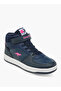Women's Panelled High Top Shoes with Hook and Loop Closure - 2