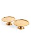 Luxury 2-Piece Round Gold Footed Cake, Cake, Cookies, Dessert, Treat, Dowry Presentation Serving Stand - 4