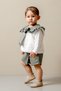 Baby Girl Vest, Leather Shorts and Skirt 3-Piece Set - 3