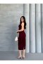Women's Draped Skuba Crepe Midi Savior Dress - 6