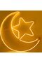 YU WELL Ramadan Eid Yellow LED String Light Fairy Lights For Ramadan And Eid (Moon-Star, 60cm)