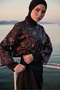 Women's Prism Neon Parachute Fabric Fully Covered 3-Piece Hijab Swimsuit Set - 7