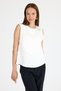 Ecru Shoulder Pleated Gold Accessory Detailed Sleeveless Blouse 251180 - 2