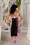 D' Daniela - Cyra Pink Sparkle Dress with Bow - 3