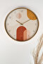 Modern Wall Clock Bohemian Style with Silent Mechanism – Glass Front Surface, Digital Printing - Pino Bhm 42