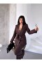 Women's double belted blazer jacket pants set - 4