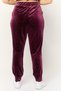 Women Textured Velvet Fleece Jogger Pants, Maroon - 2
