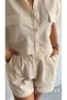 Women's Premium Quality Linen Flam Shorts Lined with Elastic Waist - 4