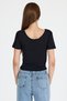 Black Square Neck Knitted Body 9202m - 5