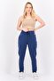 Women Regular Fit Solid Cargo Pants, Sea Blue - 4