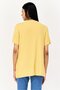 Maternity Crew Neck Short Sleeve Stripe Tunic Top, Yellow - 3