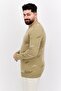 Men Crew Neck Graphic Print Long Sleeve Sweatshirt, Olive - 3