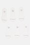 Men 6 Pairs Brand Logo No Show Socks, White - 2