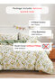 Queen size 6 piece bedding set brown floral print super soft quality 200x230cm. - 2