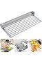 Over The Sink Dish Drying Rack, Roll Up Sink Dish Drainer Rack Multipurpose Foldable Kitchen - 2