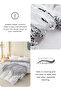 King size 6 piece boho bedding set in black and white without filling 220x240cm. - 7