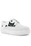 Tbons Special Design Genuine Leather White Elastic Children's Casual Shoes - 2